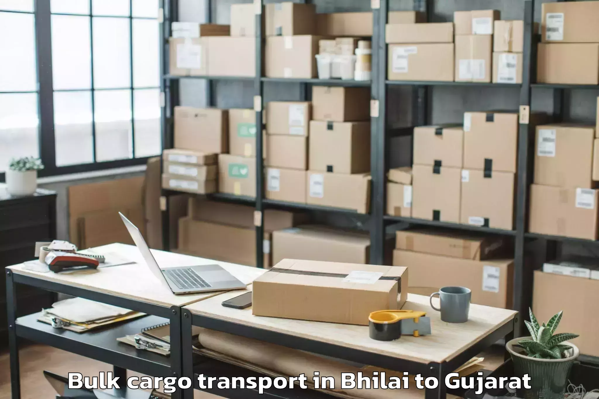 Professional Bhilai to Kundla Bulk Cargo Transport